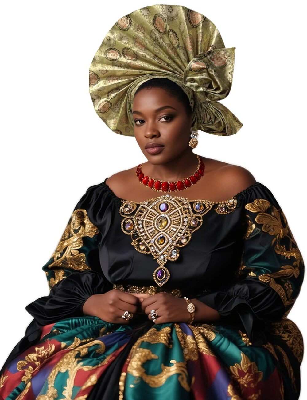 6431 African Head Wraps，African Gele Head Wrap ，Suitable For Wedding